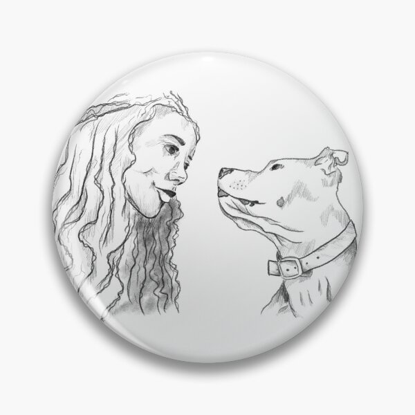 Item preview, Meika and Her Dog Outline  designed and sold by Charcharleyb.