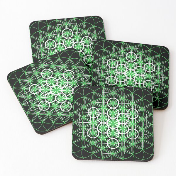 Item preview, Sacred Geometry Fruit of Life Matrix Green designed and sold by Morgan Obendorfer.