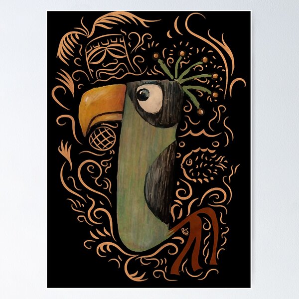 Item preview, Tiki Bird 2  designed and sold by JhiaSinglet.