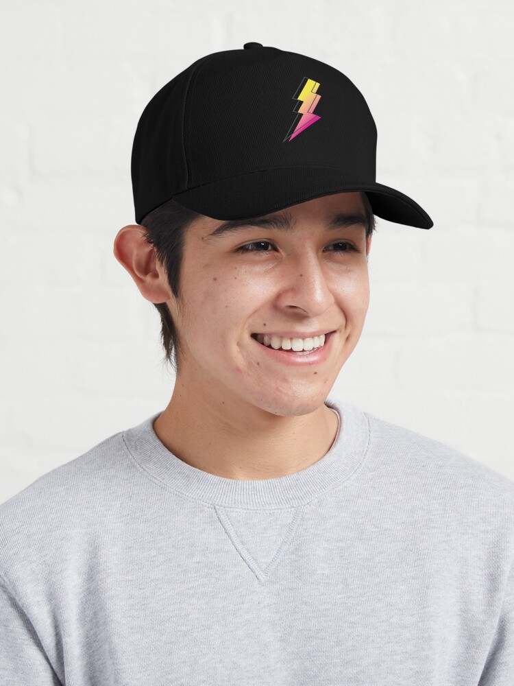 Lightning Bolt Surfing Snapback Trucker Cap Hat Rainbow Bolt