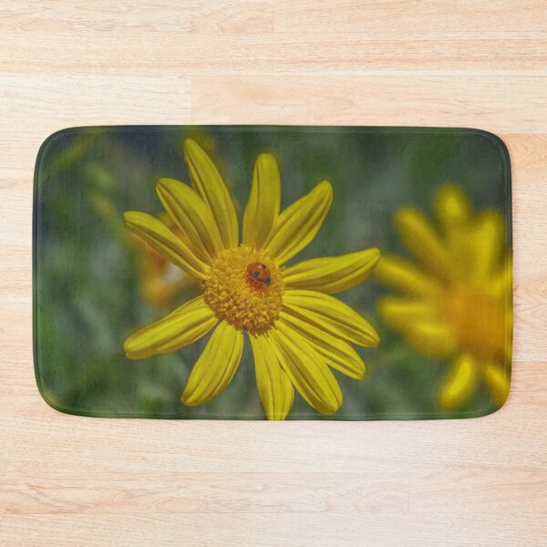 Item preview, Ladybug on Daisy painted effect, Lady bug on yellow daisy designed and sold by naturecdesigns.