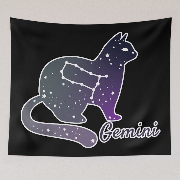 Item preview, Gemini cat zodiac designed and sold by Astralia.