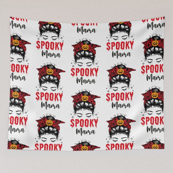 Item preview, Spooky Mama red leopard headband. designed and sold by ShutterKapan.