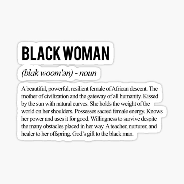 Black Woman Definition Sticker