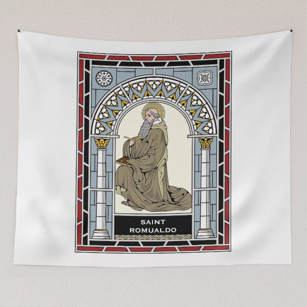Item preview, ST ROMUALD(O) under STAINED GLASS designed and sold by CatholicSaints.
