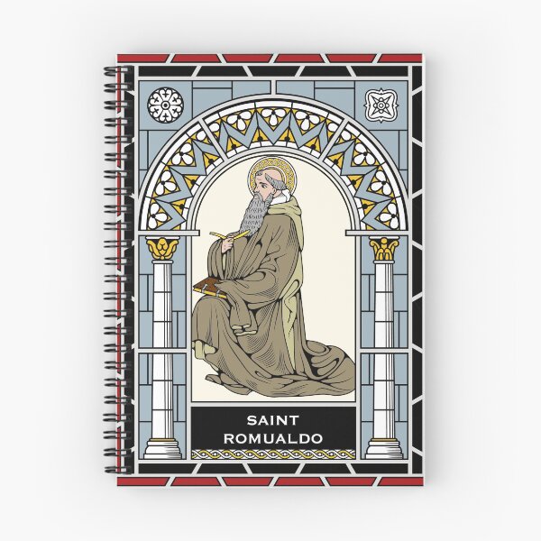 Item preview, ST ROMUALD(O) under STAINED GLASS designed and sold by CatholicSaints.