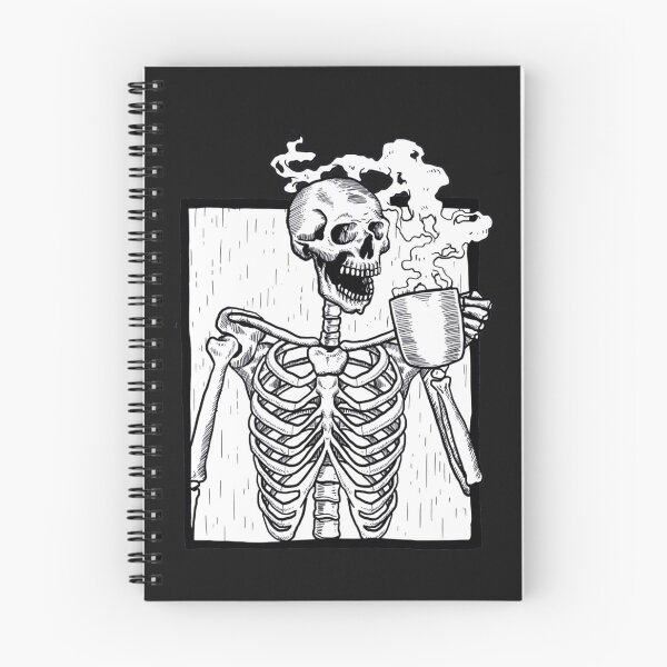 Item preview, halloween coffee drinking skeleton skull  designed and sold by arabrefugee0695.