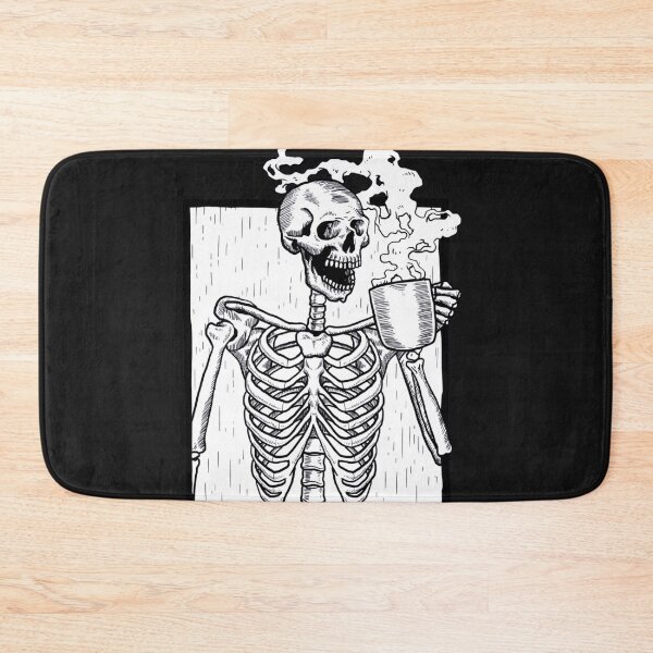 Item preview, halloween coffee drinking skeleton skull  designed and sold by arabrefugee0695.