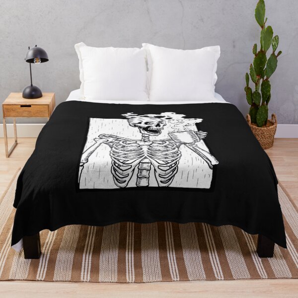 Item preview, halloween coffee drinking skeleton skull  designed and sold by arabrefugee0695.