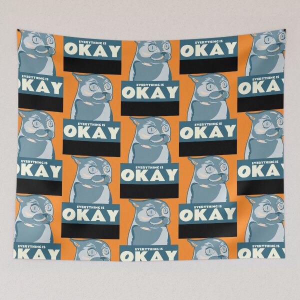 Item preview, Everything Is Okay Cute Cat  designed and sold by Schromen20.