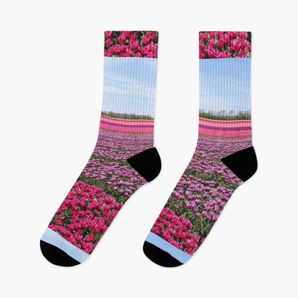 Item preview, Beautiful Pink Tulips Blooming, Flower Meadow designed and sold by newburyboutique.