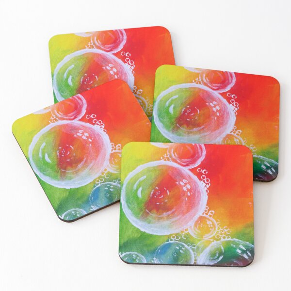 Item preview, Colourful Bubbles, Painted original art designed and sold by Goldstarwork.