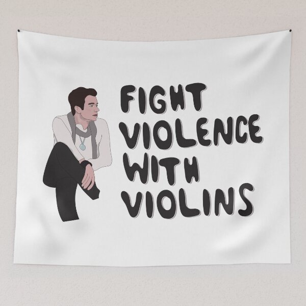 Item preview, John mulaney fight violence with violins designed and sold by kellzy.