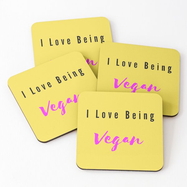 Item preview, I Love Being Vegan - Pink Text designed and sold by KeksWorkroom.