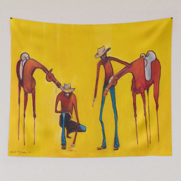 Item preview, Australian Stockman Drawing Mud Map in the Dust designed and sold by Susan McConnel.