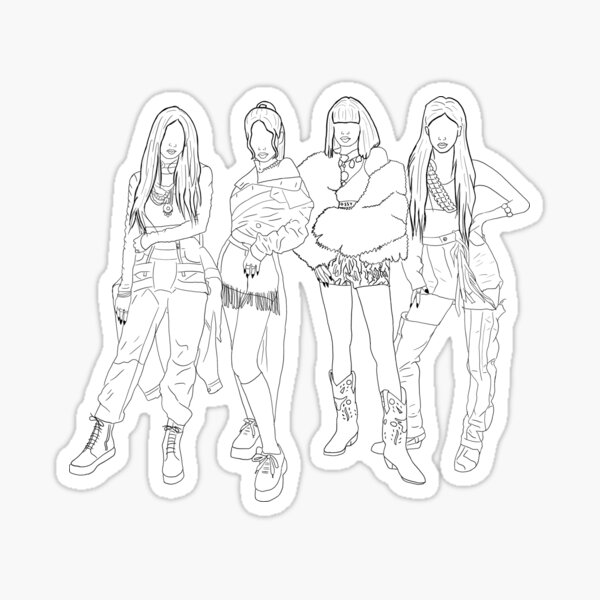 blackpink line art