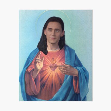 Tom Hiddleston Jesus Art Board Print