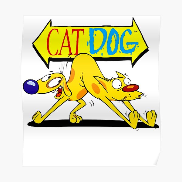 "vintage Movie Funny Catdog Cartoon Cute" Poster By ColorsCatdog ...