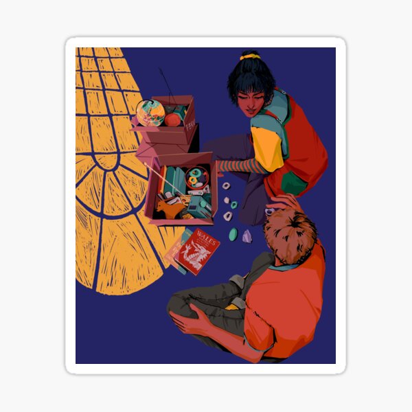 blue and adam Sticker