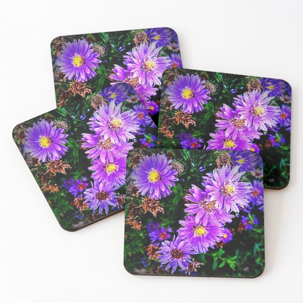 Item preview, Bright Purple Asters Blooming Colorful Design designed and sold by EarthArtDesigns.