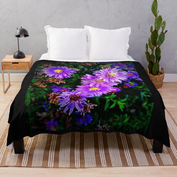 Item preview, Bright Purple Asters Blooming Colorful Design designed and sold by EarthArtDesigns.