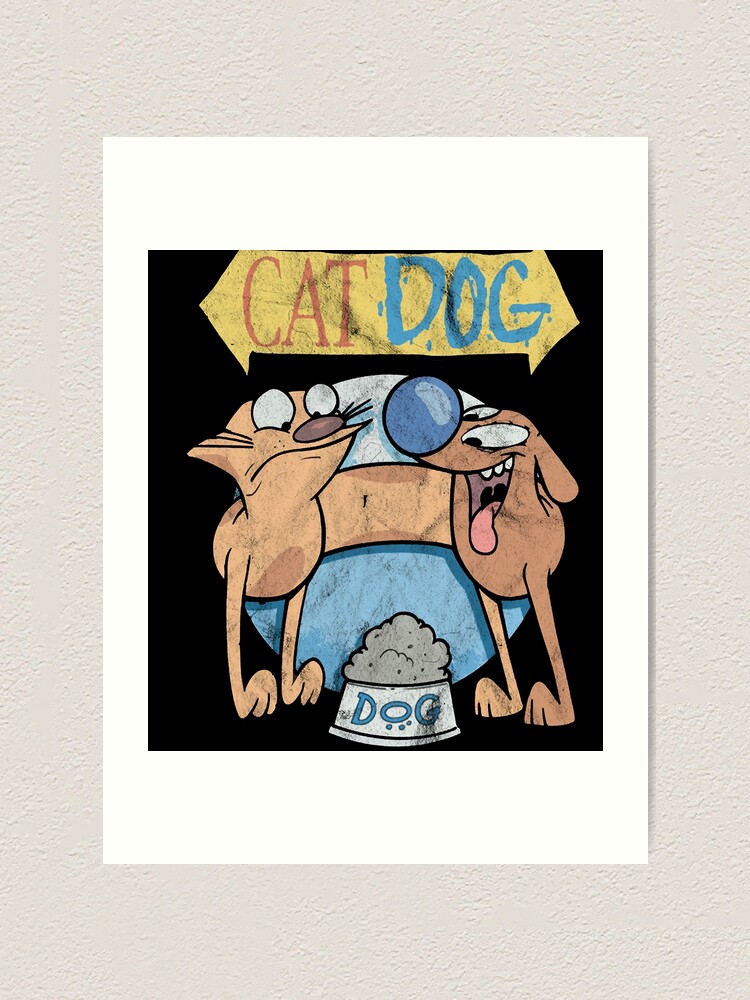 "Movie Funny Catdog Cartoon Cute Hey Silly" Art Print By ColorsCatdog ...