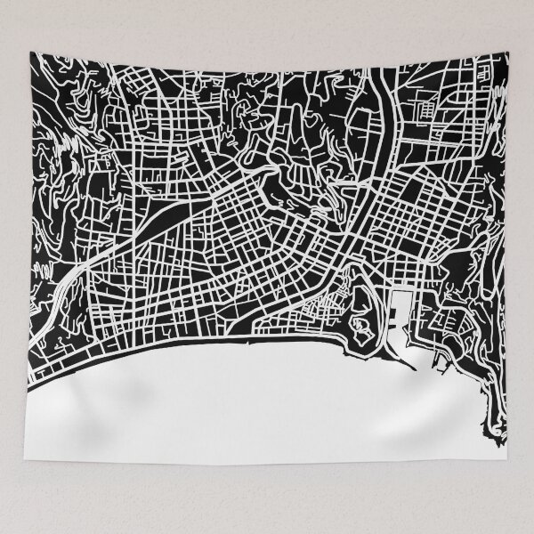 Item preview, Nice Map - Black designed and sold by CartoCreative.