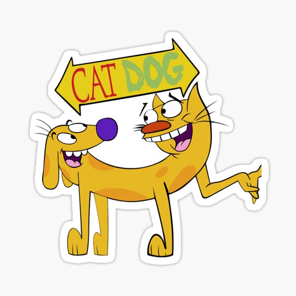 "Retro Movie Funny Catdog Cartoon Cute" Sticker For Sale By ...