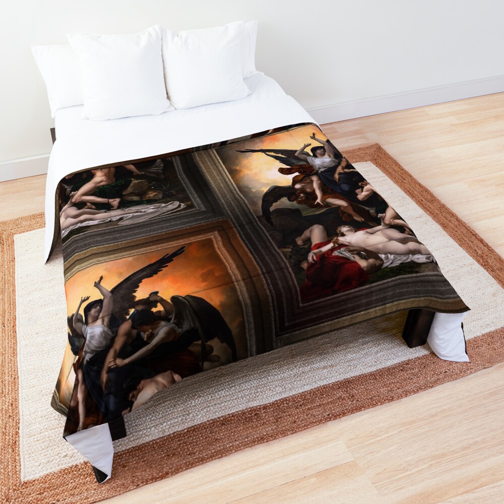 Remorse by Louis-Marie Baader Classical Fine Art Xzendor7 Old Masters Reproductions Comforter