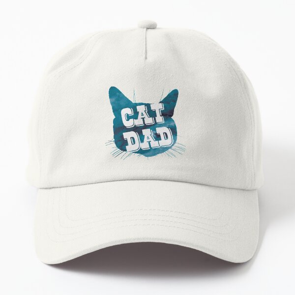 Cat Dad aquarelle bleue Casquette Dad Hat