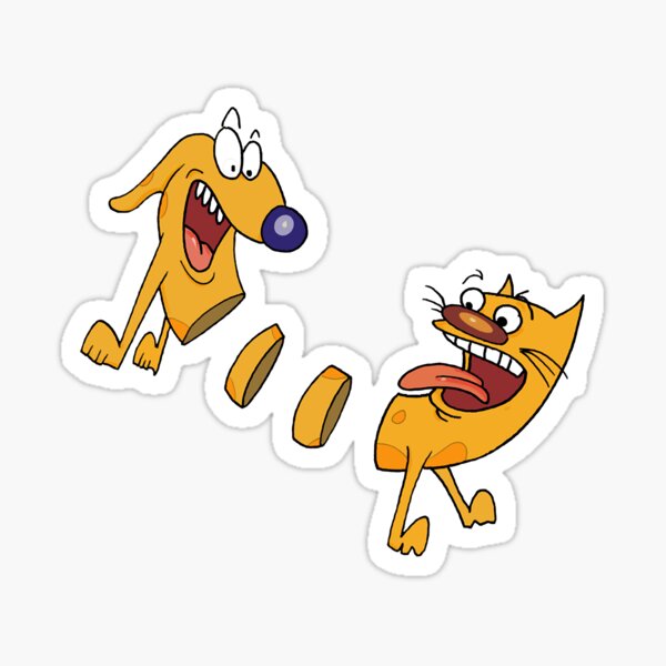 "Movie Funny Catdog Cartoon Cute Colors" Sticker For Sale By ...