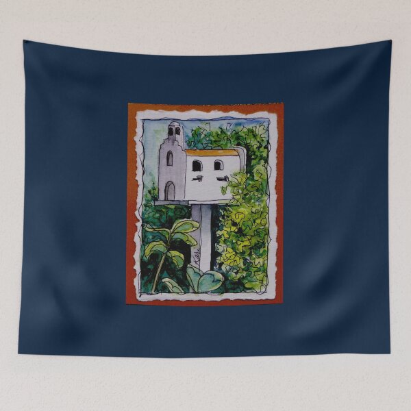 Item preview, Watercolor San Juan Capistrano Mission For The Birds designed and sold by KarisCanvasShop.