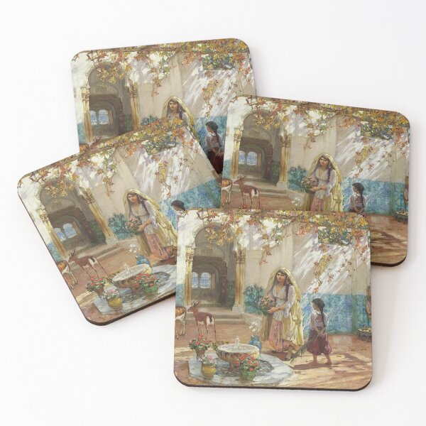 Item preview, Oriental art Women holding flowers orientaliste Frederick arthur Bridgman designed and sold by Akazox.