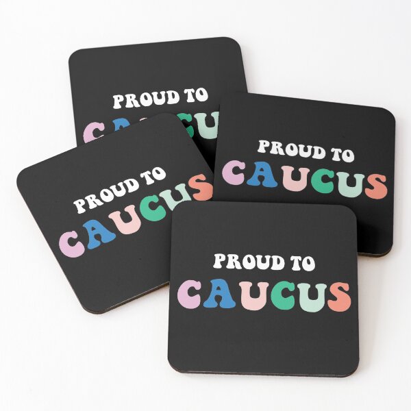 Item preview, Proud to Caucus Colorful Pastel Retro designed and sold by Good-Politics.