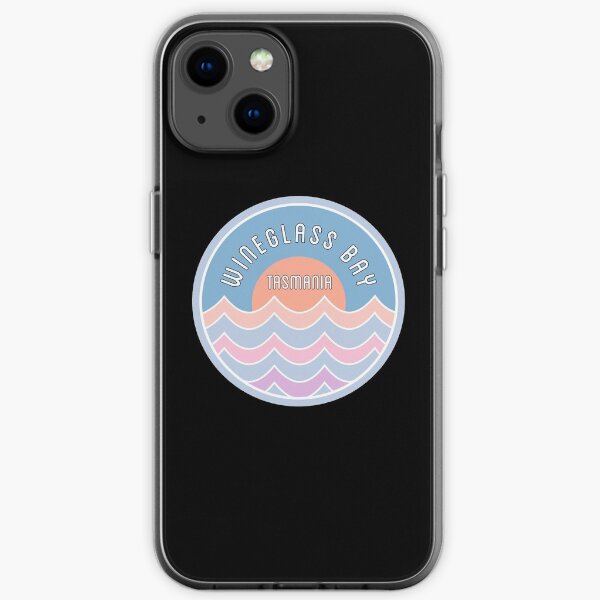 Retro Wineglass Bay Beach iPhone Soft Case