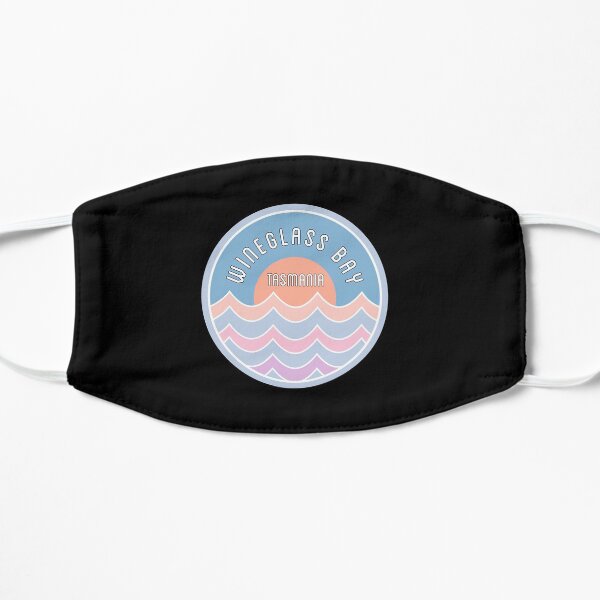 Retro Wineglass Bay Beach Flat Mask