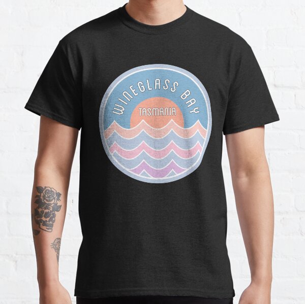 Retro Wineglass Bay Beach Classic T-Shirt