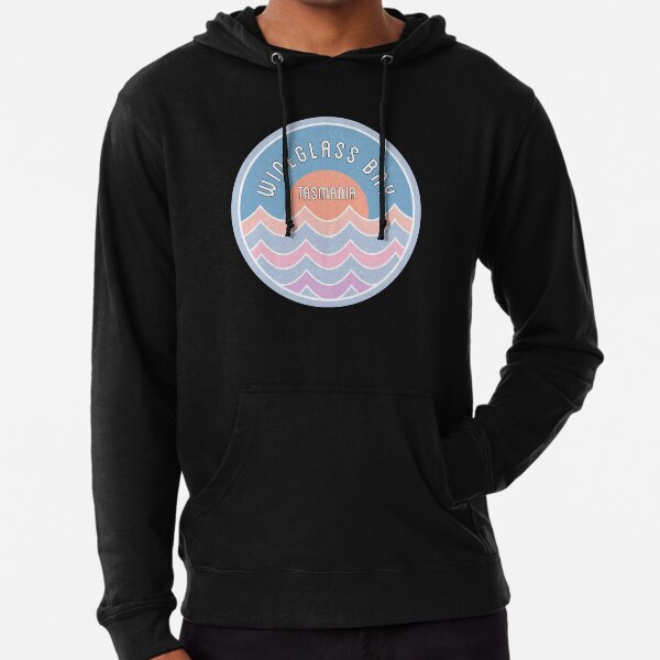 Retro Wineglass Bay Beach Lightweight Hoodie