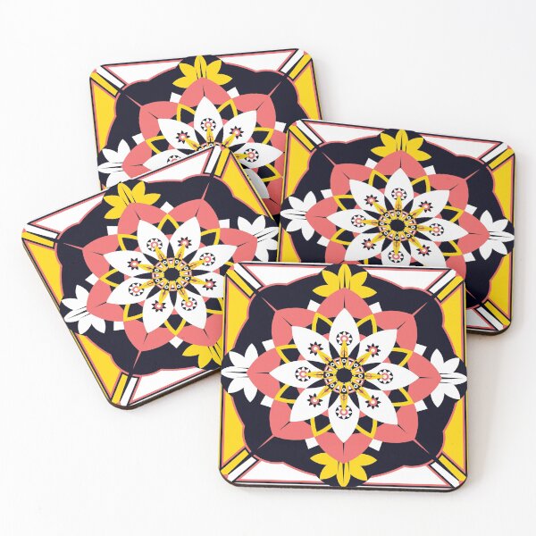 Item preview, Poppy Blossom Geometric Mandala Pattern designed and sold by Erik Fox-Jackson.