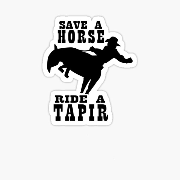 Vista previa del artículo con la obra «Salva un caballo, monta un tapir», diseñado y vendido por Crockadill.