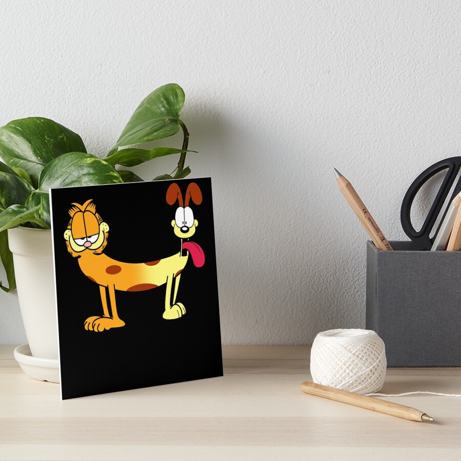 "Garfield Movie Funny Catdog Cartoon Cute Odie Catdog Mashup" Art Board ...