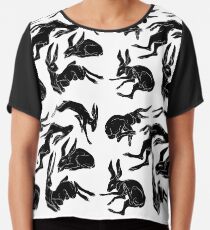 Black Rabbit of Inle Chiffon Top