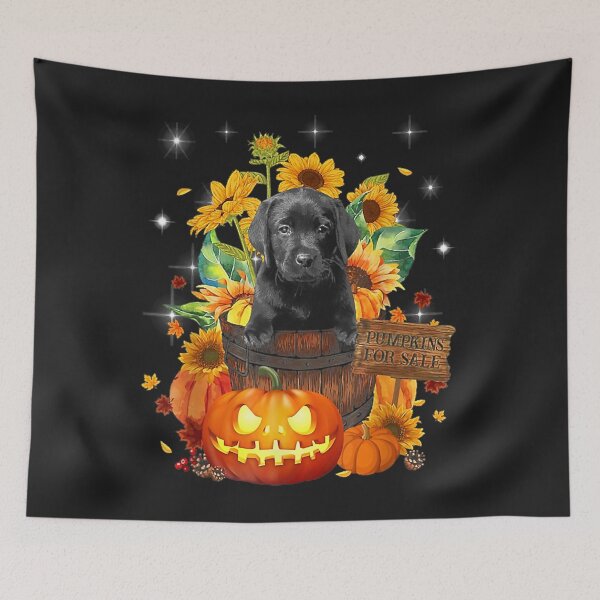 Item preview, Bucket Black Labrador Fall Halloween Pumpkin For Sale designed and sold by marshapgp.