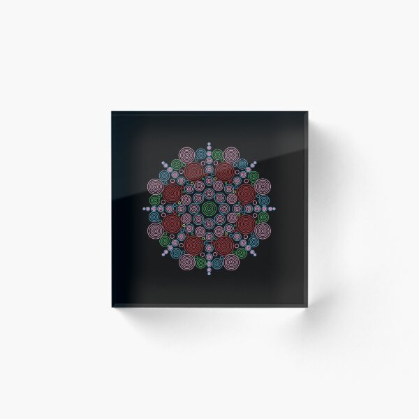 Aperçu de l'œuvre Mandala floral circulaire géométrique abstrait créée et vendue par Matbu7.