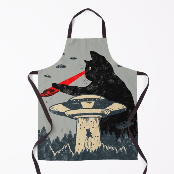 Item preview, Funny Cat Laser Eye UFO Alien designed and sold by PurringOut.