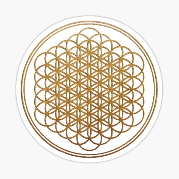 circle gold top Sticker
