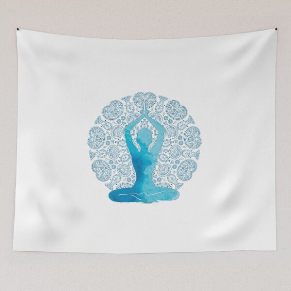 Item preview, Blue Bouddha women's printed t shirt | yoga t-shirt | custom t shirt | yoga t-shirt | namaste t-shirt | women's t-shirt | Namaste designed and sold by PCBoutique.