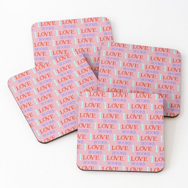 Item preview, I love books, beautiful font pattern for bookworms designed and sold by Mauswohn.