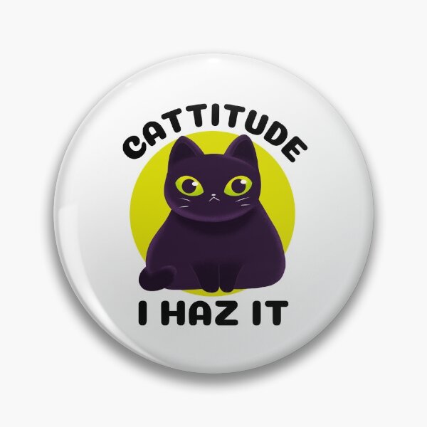 Item preview,  I Haz Cattitude | Cattitude I Haz It | Funny Cute Halloween Cat designed and sold by SunsetCloud.