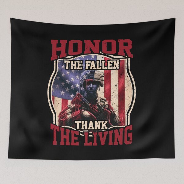 Item preview, Honor The Fallen Thank The Living Memorial Day Veteran designed and sold by elisamarez97.